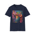 Charcoal Coldplay album art T-shirt showcasing vibrant brushstroke melodies