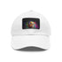 Obama neon dream baseball cap in white with light brown patch.