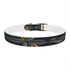 Stylish black onyx dog collar with artisan tile pattern.