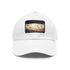 Cotton baseball cap with Cappadocia air balloon patch in white.