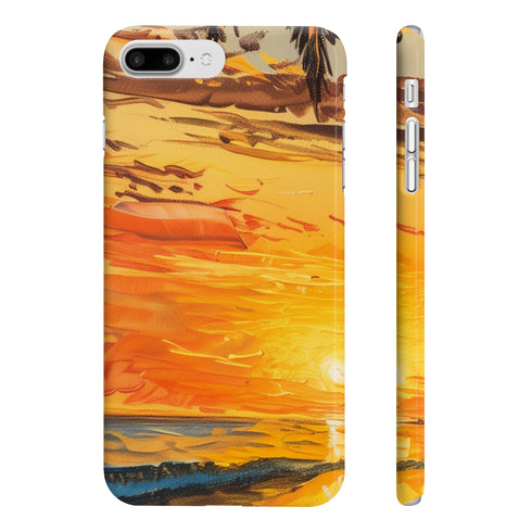 Slim glossy Boracay sunset phone case for iPhone 7/8 Plus.