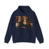 Navy grunge hoodie inspired by 90s rebellion spirit.