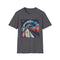 Charcoal cotton t-shirt with London Underground watercolor design and regular fit