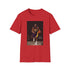 Charcoal cotton T-shirt featuring Kobe Bryant artistic design in purple and gold