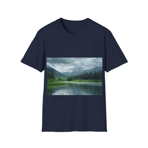 Alaska Adventure Landscapes Tee in Charcoal for Men and Women
