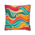 Retro Waves Pillow Case - Vintage-inspired design with seamless pattern and vibrant colors for stylish bedroom decor