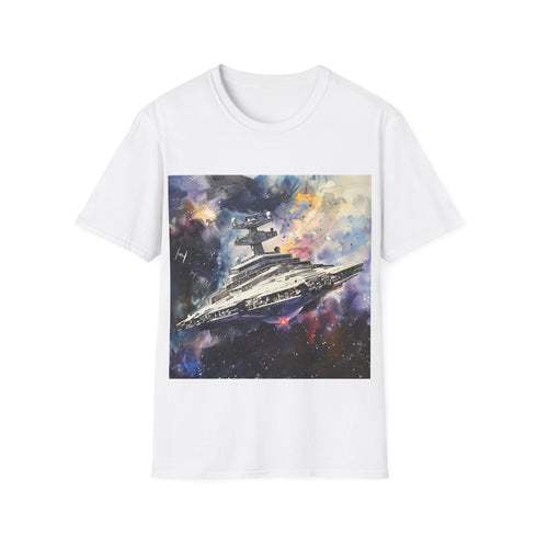 Charcoal Star Wars Star Destroyer graphic tee for men and women.