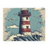 Relaxing Lighthouse Waves Jigsaw Puzzle - Hand-drawn design of serene lighthouse amidst crashing waves, perfect for unwinding