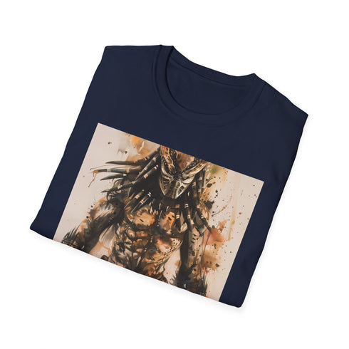 Charcoal cotton Predator graphic t-shirt with crew neck and regular fit