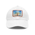 Empire State watercolor cap: White with light brown rectangle patch.