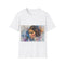 Charcoal crew neck Leia tee with watercolor galaxy design