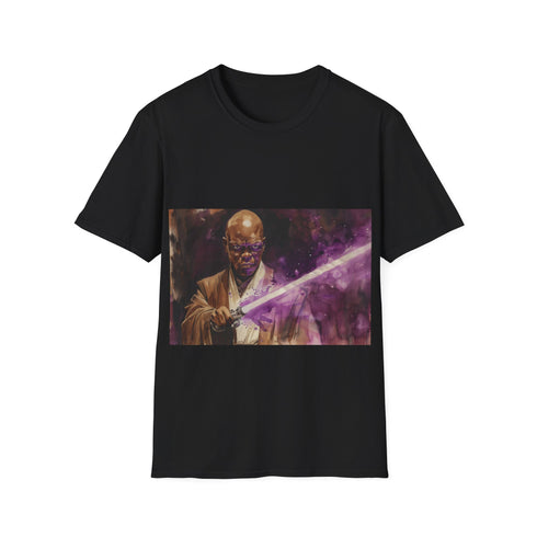 Galactic Force Mace Windu Tee in Charcoal, size S, cotton material.