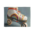 Roller skates retro blanket with colorful stripes design for restful sleep.
