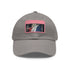 French pride flag baseball cap with tricolor design, white/light brown patch.