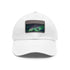 Northern Lights Glow Baseball Cap in White with Light Brown Patch