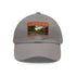 White cotton baseball cap with Amazon River-inspired light brown patch.