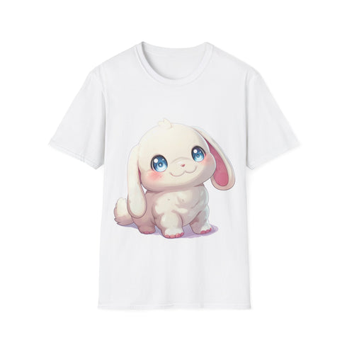 Cinnamoroll Chubby Pup Tee in Charcoal - Soft Cotton Crew Neck Shirt