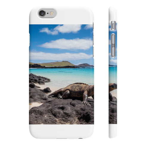 Slim iPhone 7 Plus/8 Plus Glossy Galapagos Islands Phone Case co reflects Ecuador's nature.