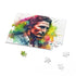 Bright watercolor jigsaw puzzle featuring Neon McConaughey, 10" x 8".