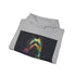 Yorkie Furry Friend Watercolor Hoodie in Navy, Size S.
