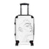 Chic minimalist black small face suitcase for travel accessories.