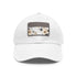 Botanical x-ray baseball cap with white/light brown rectangular patch design.