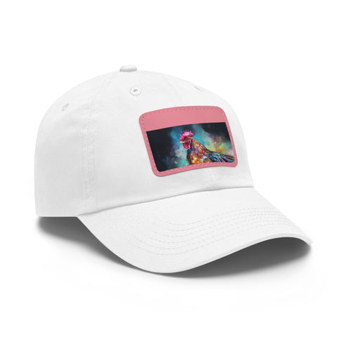 Fierce Feathers Rooster Cap in White with Light Brown Patch