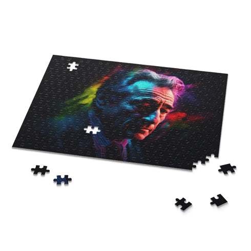 Robert De Niro puzzle with iconic face image, challenging 120 pcs.