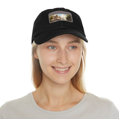 Melbourne tram-themed baseball cap with white/light brown rectangle patch.