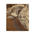 Desert Wind Forming Owl Face Plush Fleece Throw Blanket