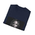 Charcoal cotton crew neck T-shirt with DTG print and vibrant colors
