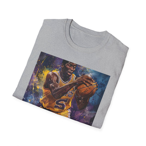 Showtime Magic Johnson Legendary Portrait Charcoal T-Shirt Regular Fit Cotton.