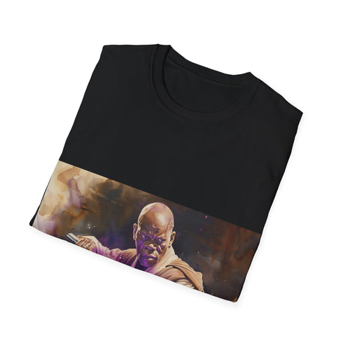 Purple lightsaber tee, crew neck cotton shirt for Men & Women.