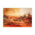 Mars red planet canvas print with hanging hardware for home decor.