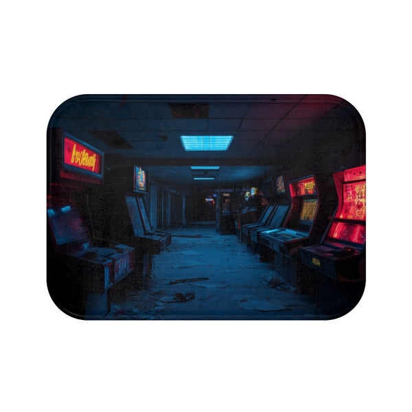 "Abandoned Arcade Glowing Dark Bathmat"