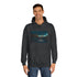 Abandoned Carnival at Night Graphic Unisex College Hoodie - Lifestyle Model View