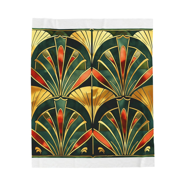 "Abstract Art Deco Plush Blanket"
