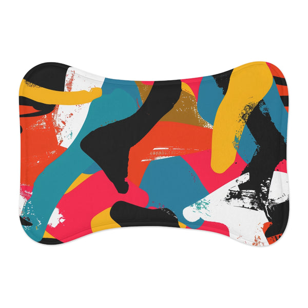 Abstract Bright Pet Feeding Mat