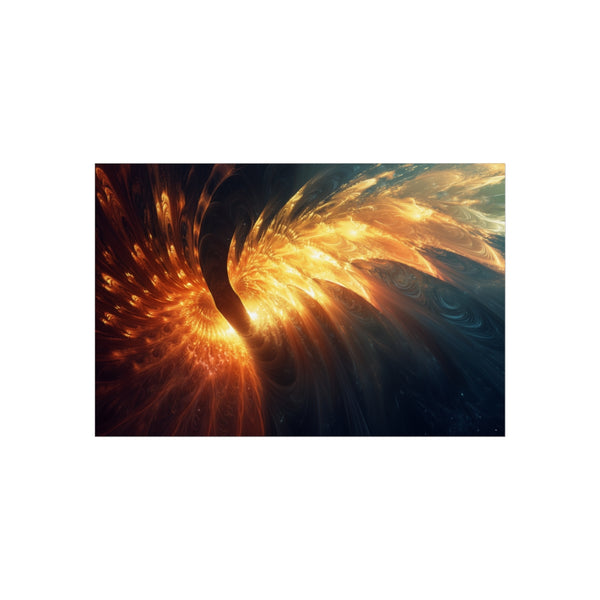 "Abstract Fractal Sunlight Wings Poster"