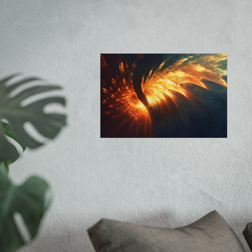 Abstract Fractal Sunlight Wings Poster