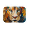 Abstract Lion Face Paint Bathmat