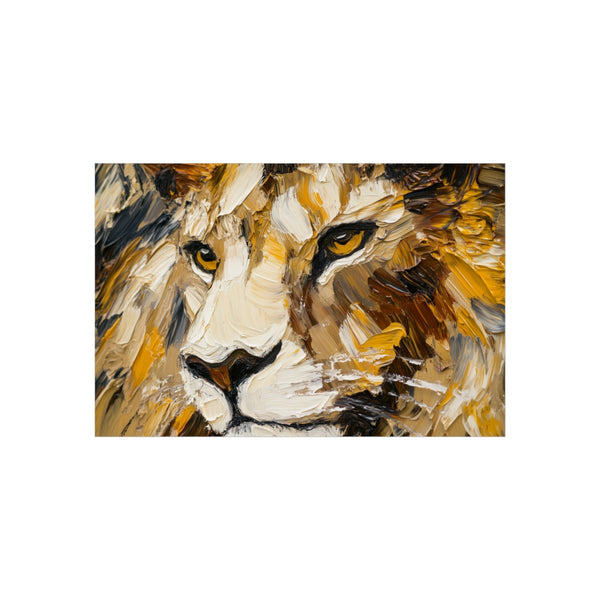 Abstract Lion Face Paint Poster