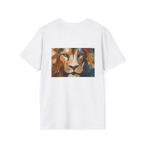 Abstract Lion Face Painted T-shirt