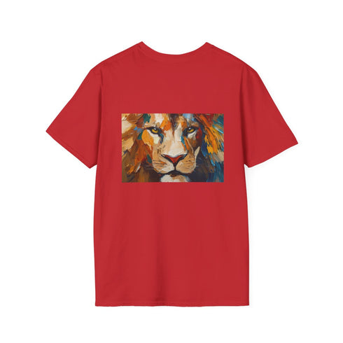 Abstract Lion Face Painted T-shirt
