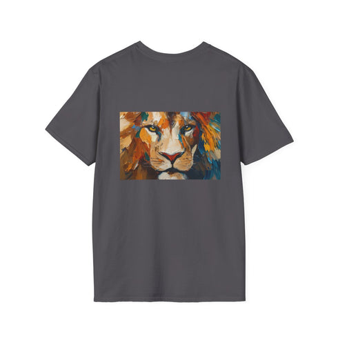 Abstract Lion Face Painted T-shirt