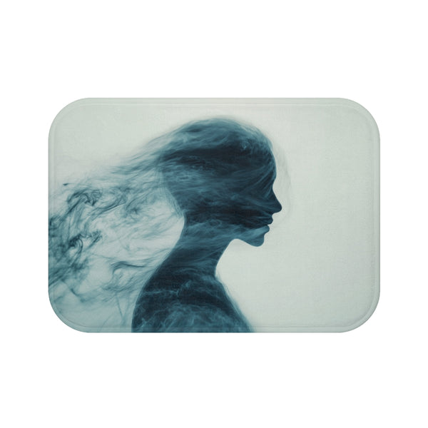 Abstract Wave Human Silhouette Bathmat