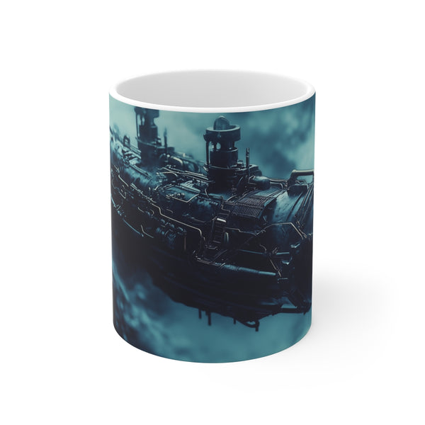 Abyssal Steampunk Submarine Coffee Mug