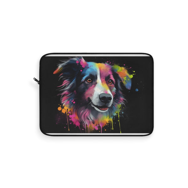 "Adorable Collie Laptop Sleeve: Protect Your Tech in Style"