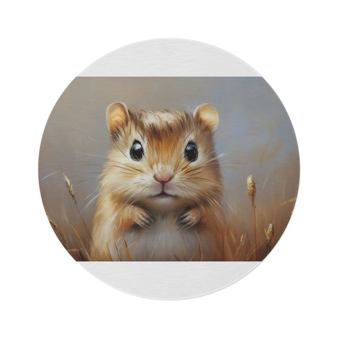 "Adorable Gerbil Round Rug"