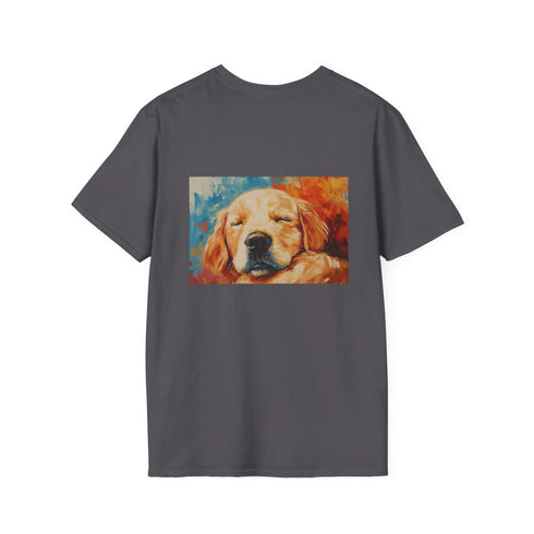 Adorable Golden Retriever Tee: Painting